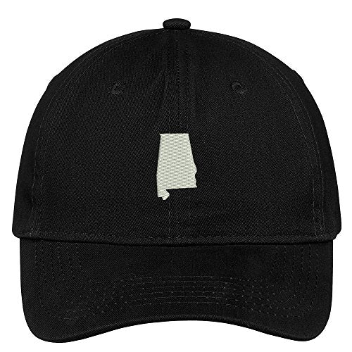 Trendy Apparel Shop Alabama State Map Embroidered Low Profile Soft Cotton Brushed Baseball Cap