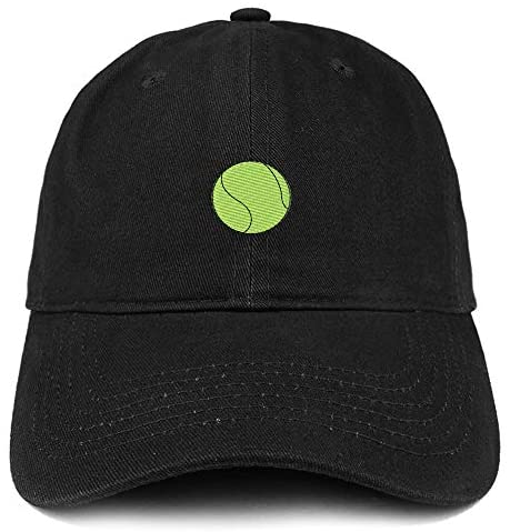 Trendy Apparel Shop Tennis Ball Embroidered Brushed Cotton Cap