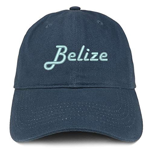 Trendy Apparel Shop Belize Embroidered Soft Crown 100% Brushed Cotton Cap