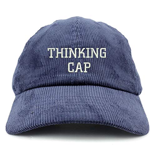 Trendy Apparel Shop Thinking Cap Washed Corduroy Unstructured Baseball Cap