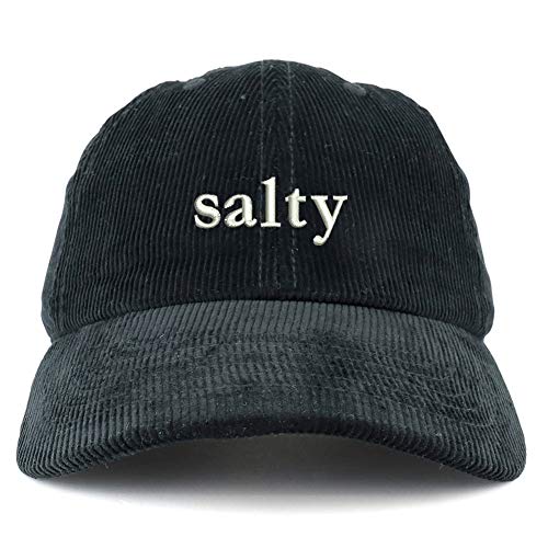 Trendy Apparel Shop Salty Embroidered Cotton Corduroy Unstructured Baseball Cap