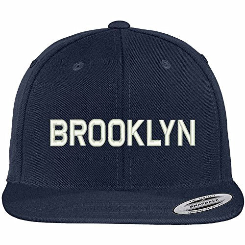 Trendy Apparel Shop Brooklyn City Embroidered Flat Bill Snapback Ball Cap