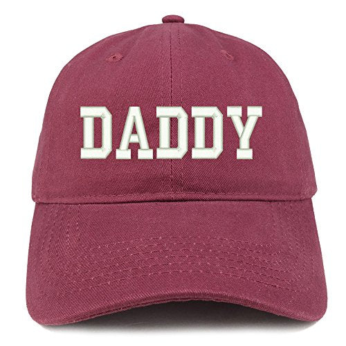 Trendy Apparel Shop Daddy Collegiate Font Embroidered Brushed Cotton Cap