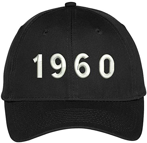 Trendy Apparel Shop 1960 Birth Year Embroidered Baseball Cap