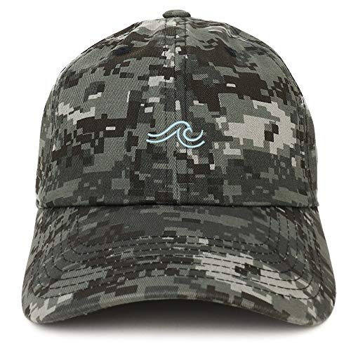 Trendy Apparel Shop The Wave Embroidered 100% Cotton Adjustable Cap Dad Hat