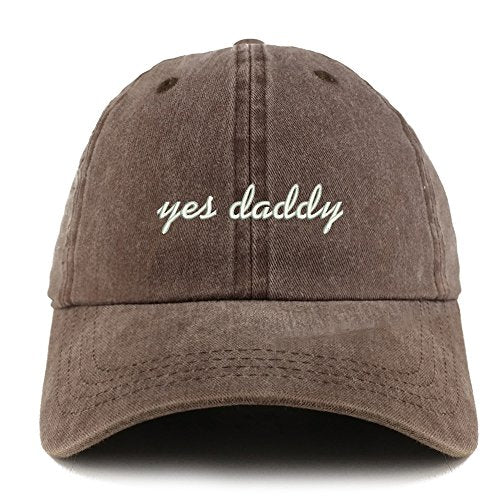 Trendy Apparel Shop Yes Daddy Embroidered Pigment Dyed Unstructured Cap