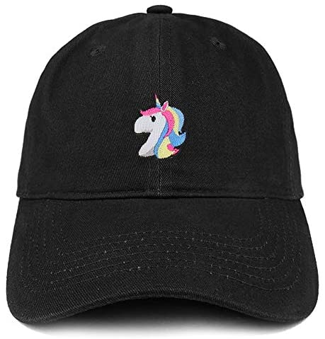 Trendy Apparel Shop Unicorn Patch Brushed Cotton Unstructured Dad Hat