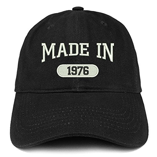 Trendy Apparel Shop Made in 1976 Embroidered 45th Birthday Brushed Cotton Cap