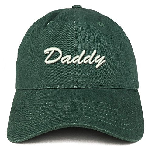 Trendy Apparel Shop Daddy Script Font Shadow Embroidered Brushed Cotton Cap