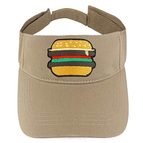 Trendy Apparel Shop Burger Patch Cotton Summer Visor Cap