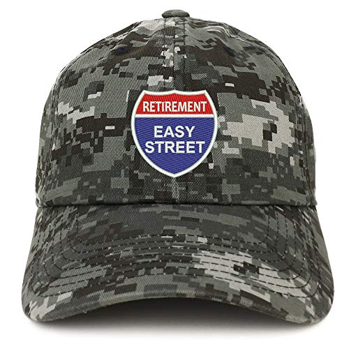 Trendy Apparel Shop Retirement Easy Street Soft Crown 100% Brushed Cotton Cap
