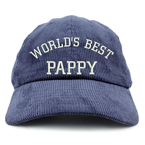 Trendy Apparel Shop World's Best Pappy Cotton Corduroy Unstructured Baseball Cap