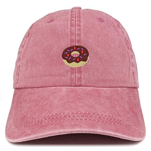 Trendy Apparel Shop Donut Embroidered Washed Cotton Adjustable Cap