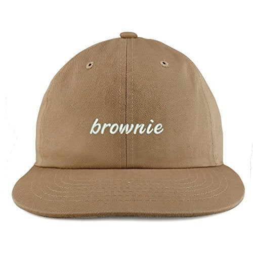Trendy Apparel Shop Brownie Embroidered Unstructured Flatbill Adjustable Cap