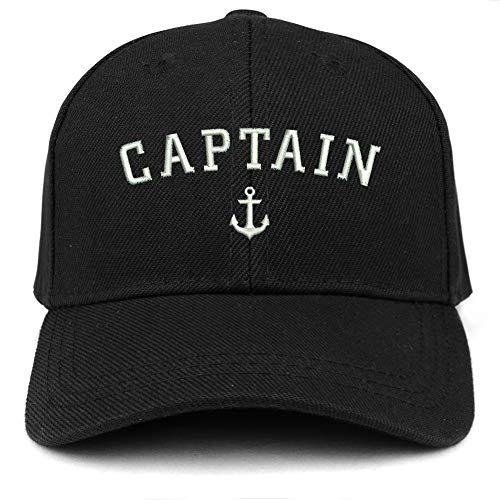 Trendy Apparel Shop Captain Anchor Embroidered Youth Size Kids Structured Baseball Cap