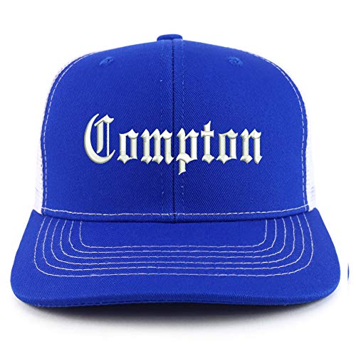 Trendy Apparel Shop Compton City Old English Two Tone Trucker Baseball