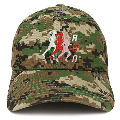 Trendy Apparel Shop Female Run Embroidered Soft Crown 100% Brushed Cotton Cap