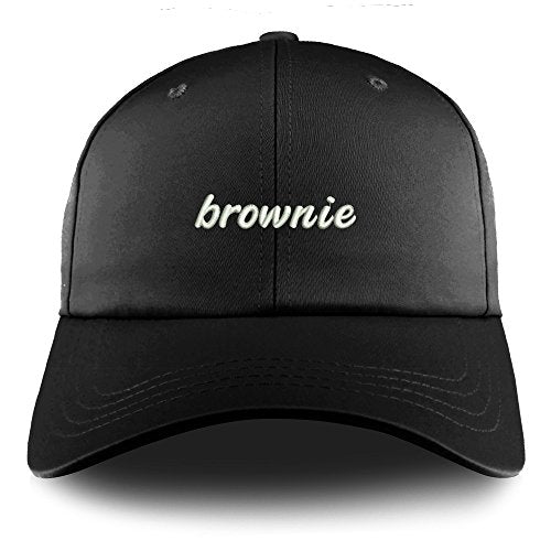 Trendy Apparel Shop Brownie Embroidered Structured Satin Adjustable Cap