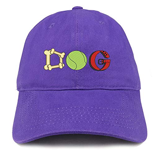 Trendy Apparel Shop Dog Embroidered Brushed Cotton Cap