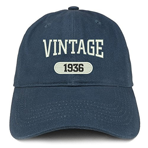 Trendy Apparel Shop Vintage 1936 Embroidered 85th Birthday Relaxed Fitting Cotton Cap
