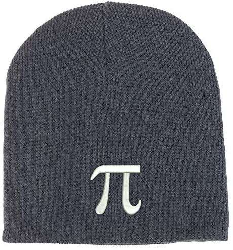 Trendy Apparel Shop Pi Math Symbol Acrylic Winter Knit Skull Short Beanie