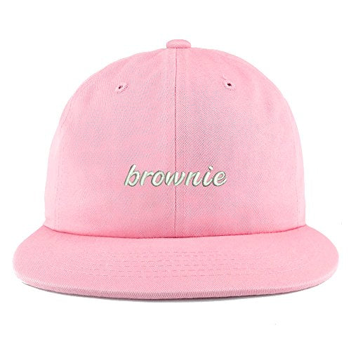 Trendy Apparel Shop Brownie Embroidered Unstructured Flatbill Adjustable Cap