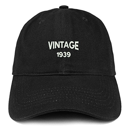 Trendy Apparel Shop Small Vintage 1939 Embroidered 82nd Birthday Adjustable Cotton Cap