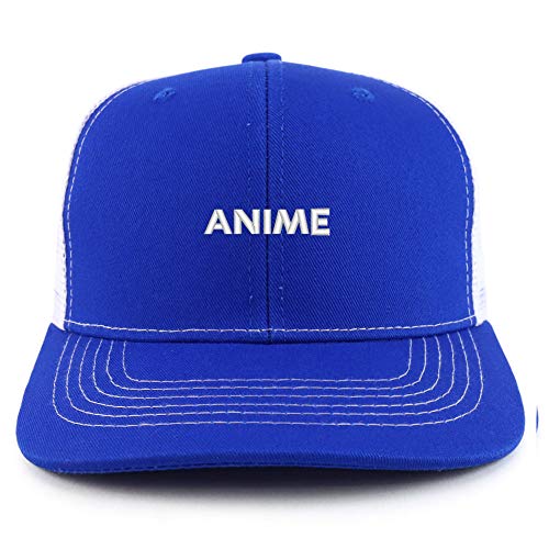 Trendy Apparel Shop Anime Cotton Two Tone Mesh Back Trucker Baseball Cap