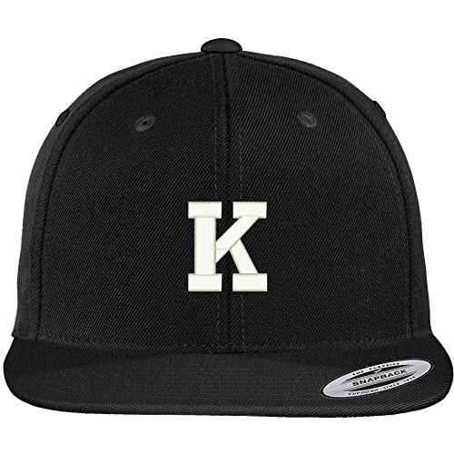 Trendy Apparel Shop Letter K Collegiate Varsity Font Initial Embroidered Baseball Cap