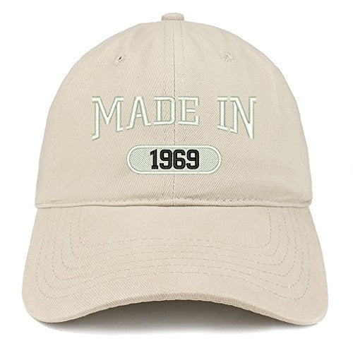Trendy Apparel Shop Made in 1969 Embroidered 52nd Birthday Brushed Cotton Cap