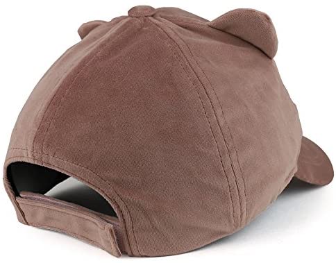 Trendy Apparel Shop Cat Face Embroidered with Cat Ear Velvet Costume Baseball Cap - Blush