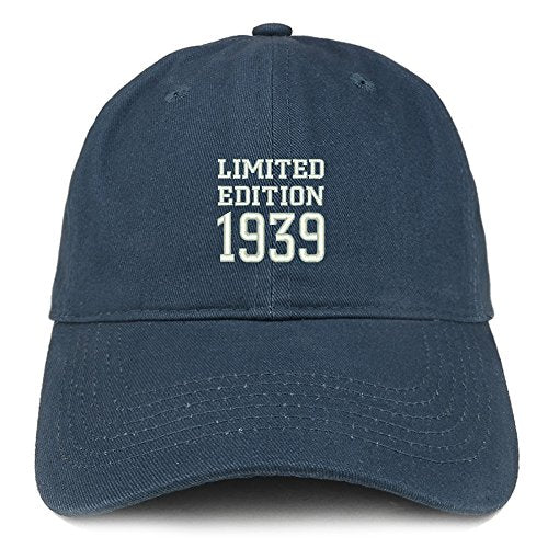 Trendy Apparel Shop Limited Edition 1939 Embroidered Birthday Gift Brushed Cotton Cap