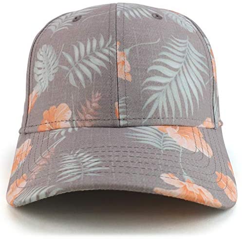 Trendy Apparel Shop Tropical Printed High Profile Structured Baseball Cap
