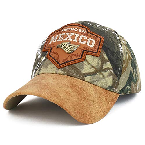 Trendy Apparel Shop Hecho en Mexico Metal Eagle Patch PU Leather Bill Cap