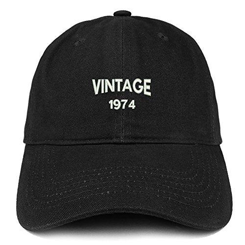 Trendy Apparel Shop Small Vintage 1973 Embroidered 47th Birthday Adjustable Cotton Cap