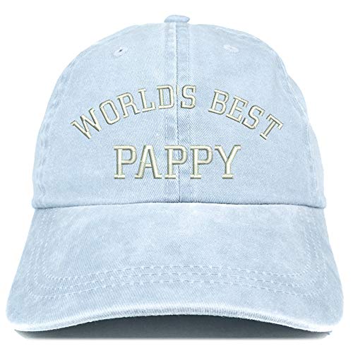 Trendy Apparel Shop World's Best Pappy Embroidered Washed Cotton Adjustable Cap