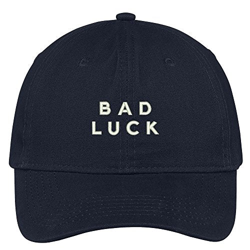 Trendy Apparel Shop Bad Luck Embroidered Soft Low Profile Adjustable Cotton Cap