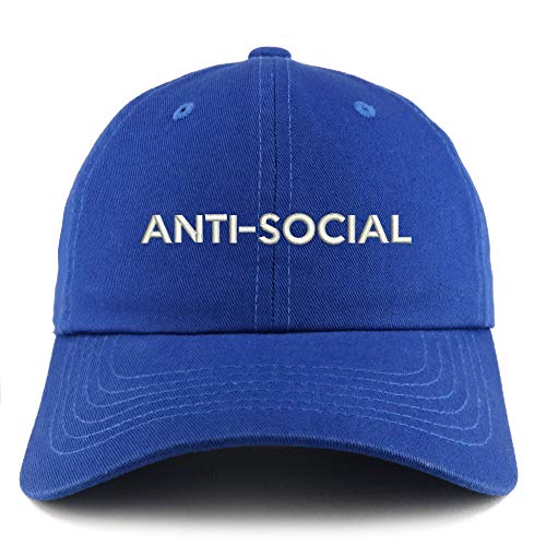 Trendy Apparel Shop Anti Social Solid Adjustable Unstructured Dad Hat