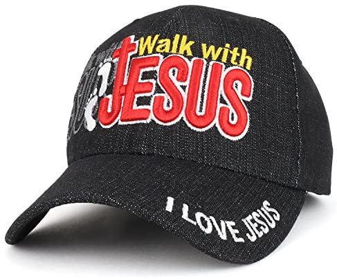 Trendy Apparel Shop Walk with Jesus 3D Embroidered Christian Theme Baseball Cap