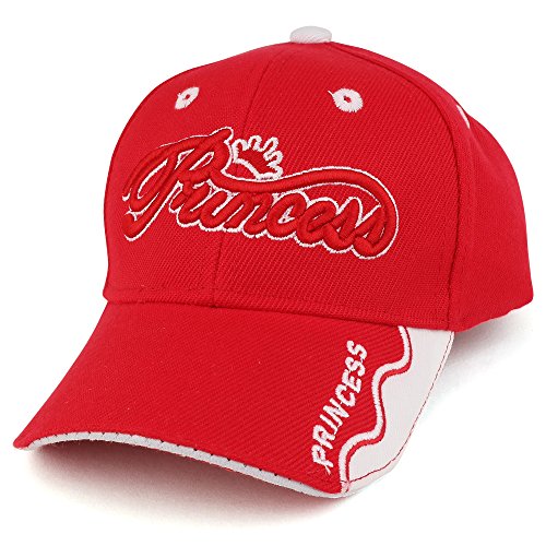 Trendy Apparel Shop Infant Size Princess 3D Embroidered Adjustable Baseball Cap