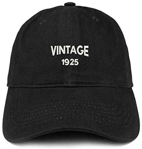 Trendy Apparel Shop Small Vintage 1925 Embroidered 94th Birthday Adjustable Cotton Cap