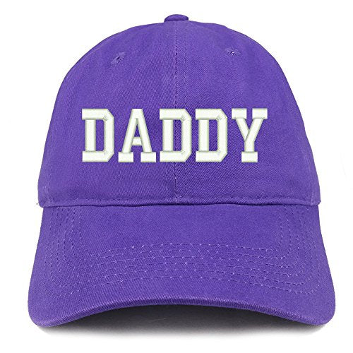 Trendy Apparel Shop Daddy Collegiate Font Embroidered Brushed Cotton Cap