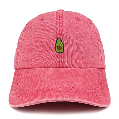 Trendy Apparel Shop Avocado Embroidered Washed Cotton Adjustable Cap
