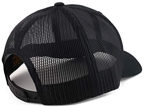 Trendy Apparel Shop Old English Tamaulipas Gold Embroidered Retro Trucker Mesh Cap