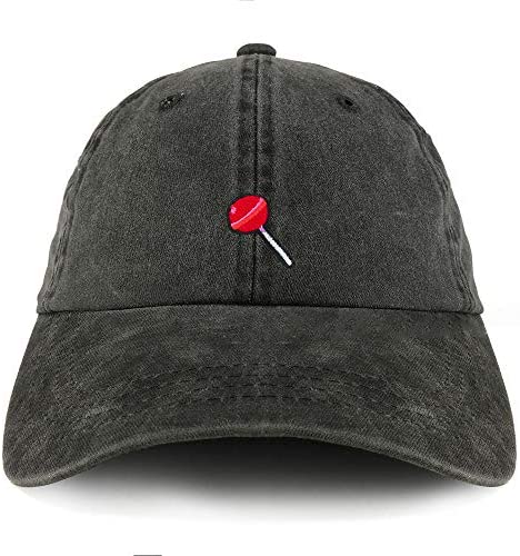 Trendy Apparel Shop Lollipop Patch Pigment Dyed Cotton Twill Unstructured Dad Hat