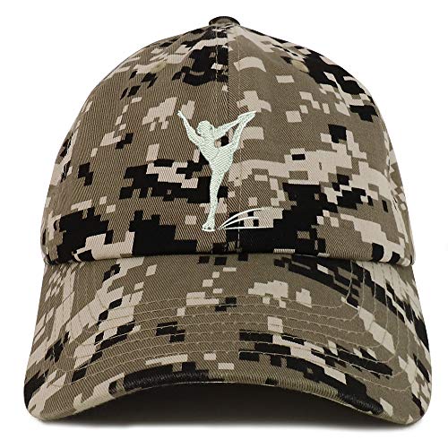 Trendy Apparel Shop Figure Skater Embroidered Soft Crown 100% Brushed Cotton Cap