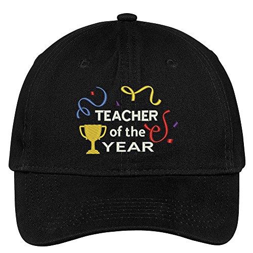 Trendy Apparel Shop Teacher of The Year Embroidered Low Profile Cotton Cap Dad Hat
