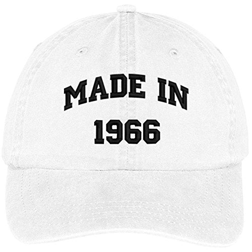 Trendy Apparel Shop Made in 1966-53rd Birthday Embroidered Pigment Dyed Cotton Baseball Cap