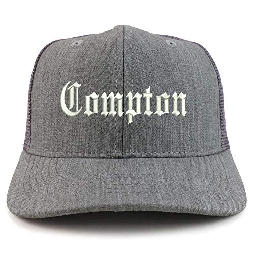 Trendy Apparel Shop Compton City Old English Two Tone Trucker Baseball Cap