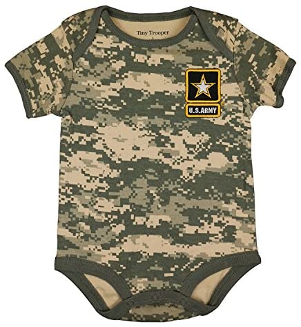 Trendy Apparel Shop Officially Licensed Army Black and Digital ACU Infant Bodysuits 2 Pack